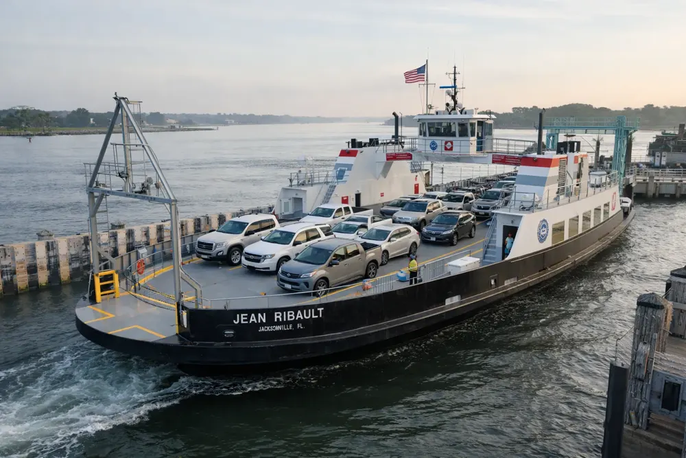 Jean Ribault ferry serving the St. Johns River crossing
