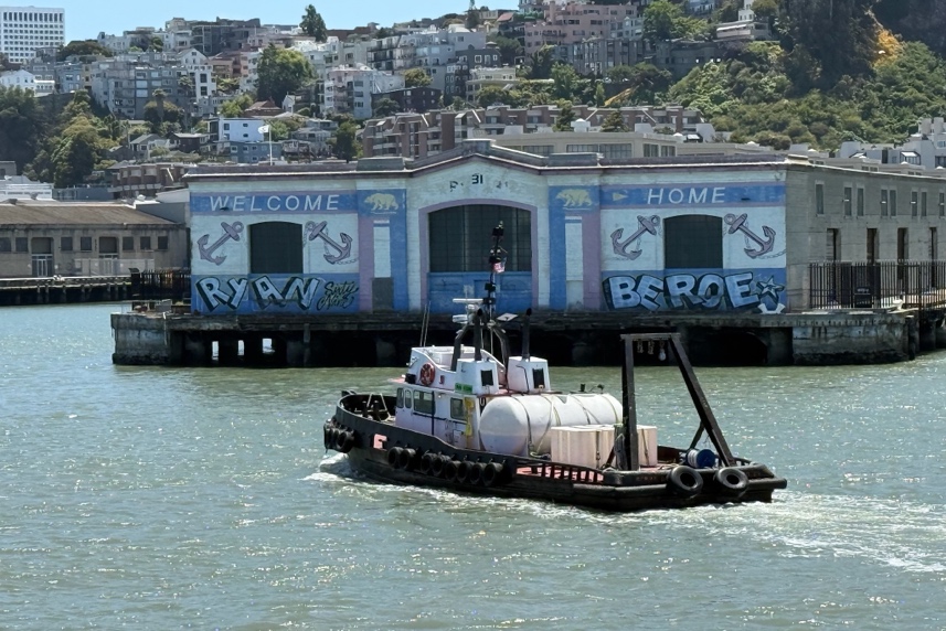 Sammy G working along the San Francisco waterfront