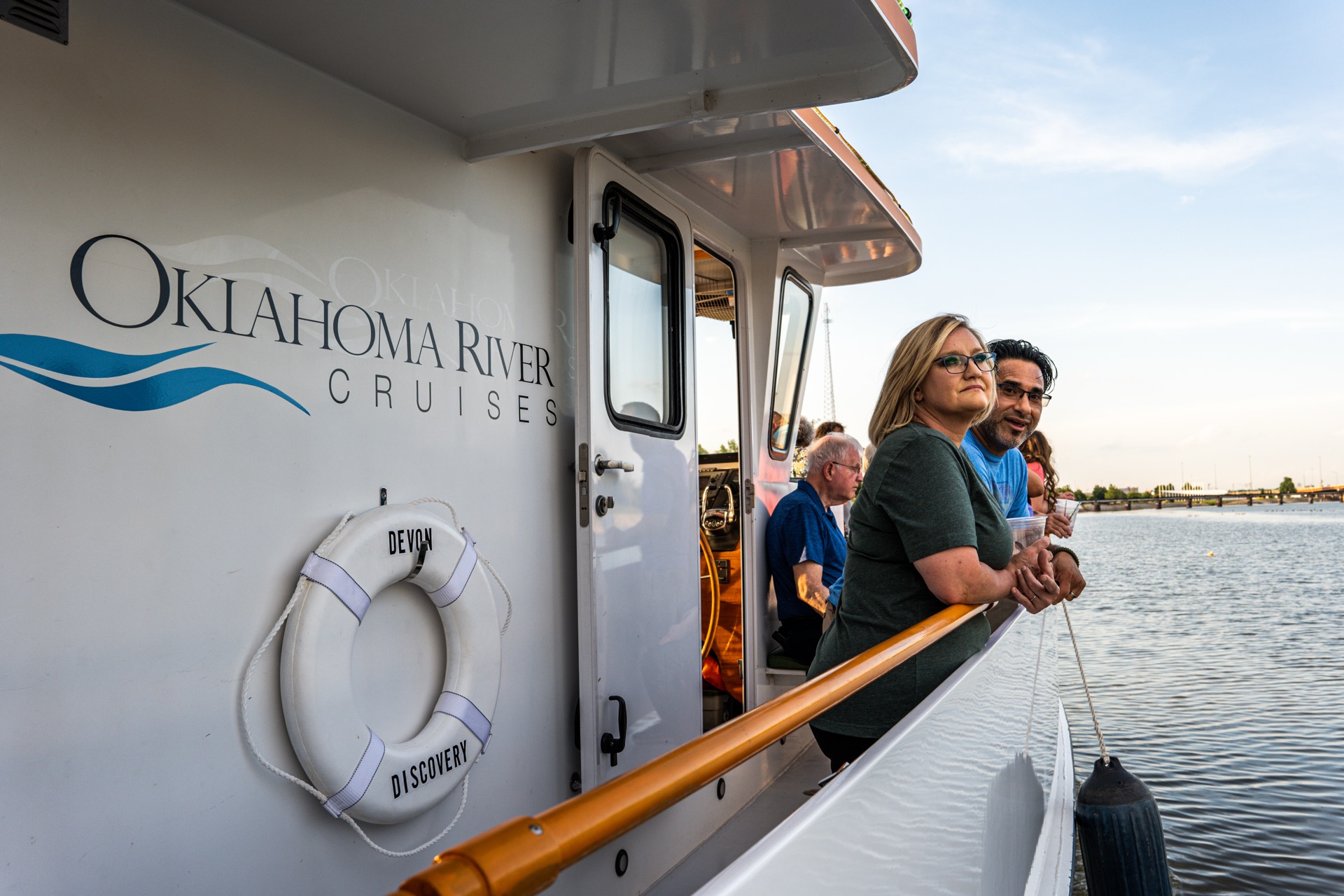 Oklahoma River water taxi underway on the Oklahoma River